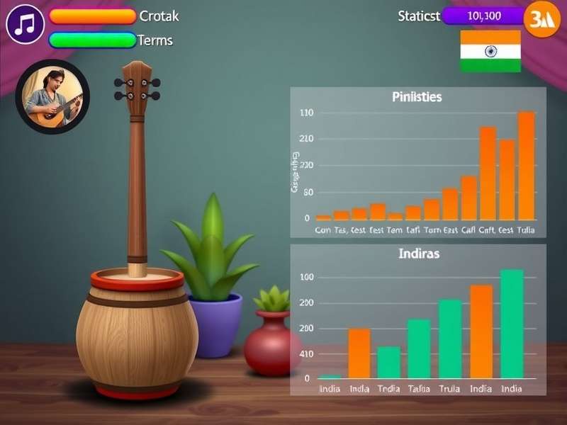 Swar Sensation progression system showing Indian musical terms