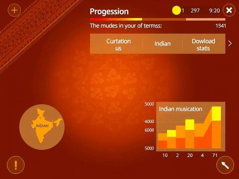 Swar Sensation gameplay screenshot showing Indian music interface